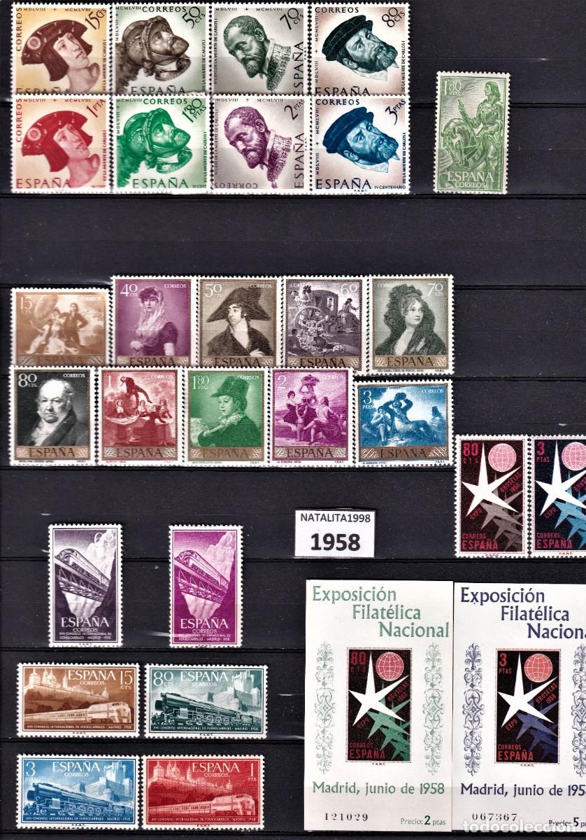 Sellos: Oferta sellos a&ntilde;o 1958 completo y nuevo sin fijasello