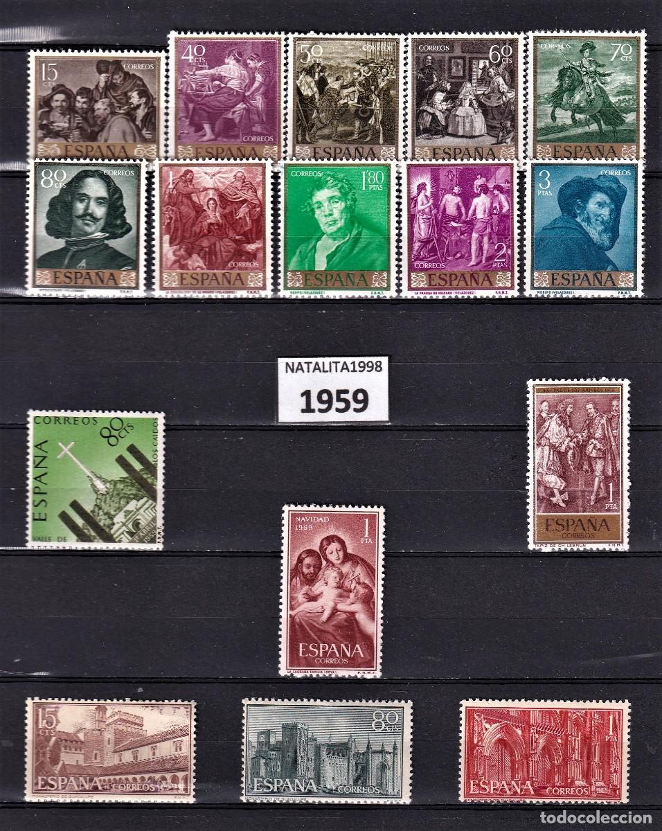 Sellos: Oferta sellos a&ntilde;o 1959 completo y nuevo sin fijasello