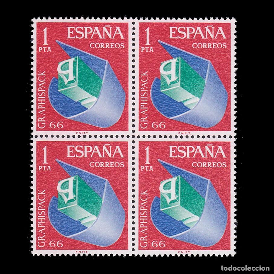 Sellos: GRAPHISPACK 66. 1p.Blq4. Nuevo **. Edifil 1709 + Obsequio