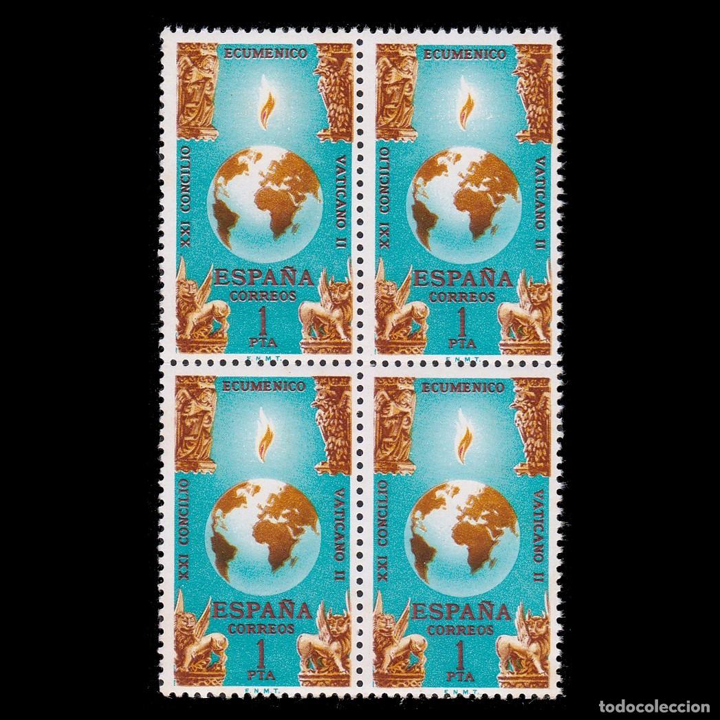 Sellos: Concilio Ecum&eacute;nico. 1965. Blq4 Nuevo** Edifil 1692 + Obsequio