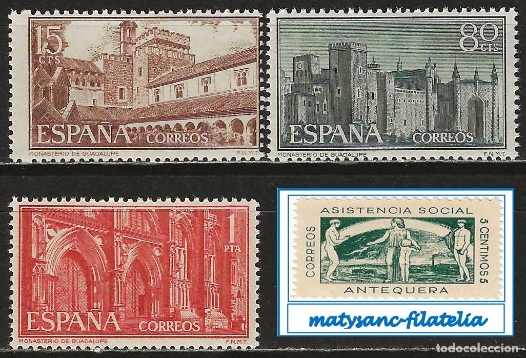 Francobolli: ESPA&Ntilde;A 1959. EDIFIL 1250/1252. SERIE COMPLETA &rdquo;MONASTERIO DE GUADALUPE&rdquo;. MNH***