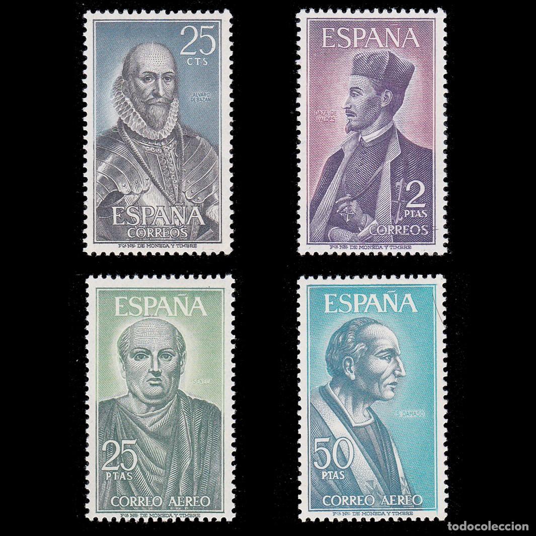 Sellos: PERSONAJES. 1966. Nuevo** Edifil 1705-1708 + Obsequio