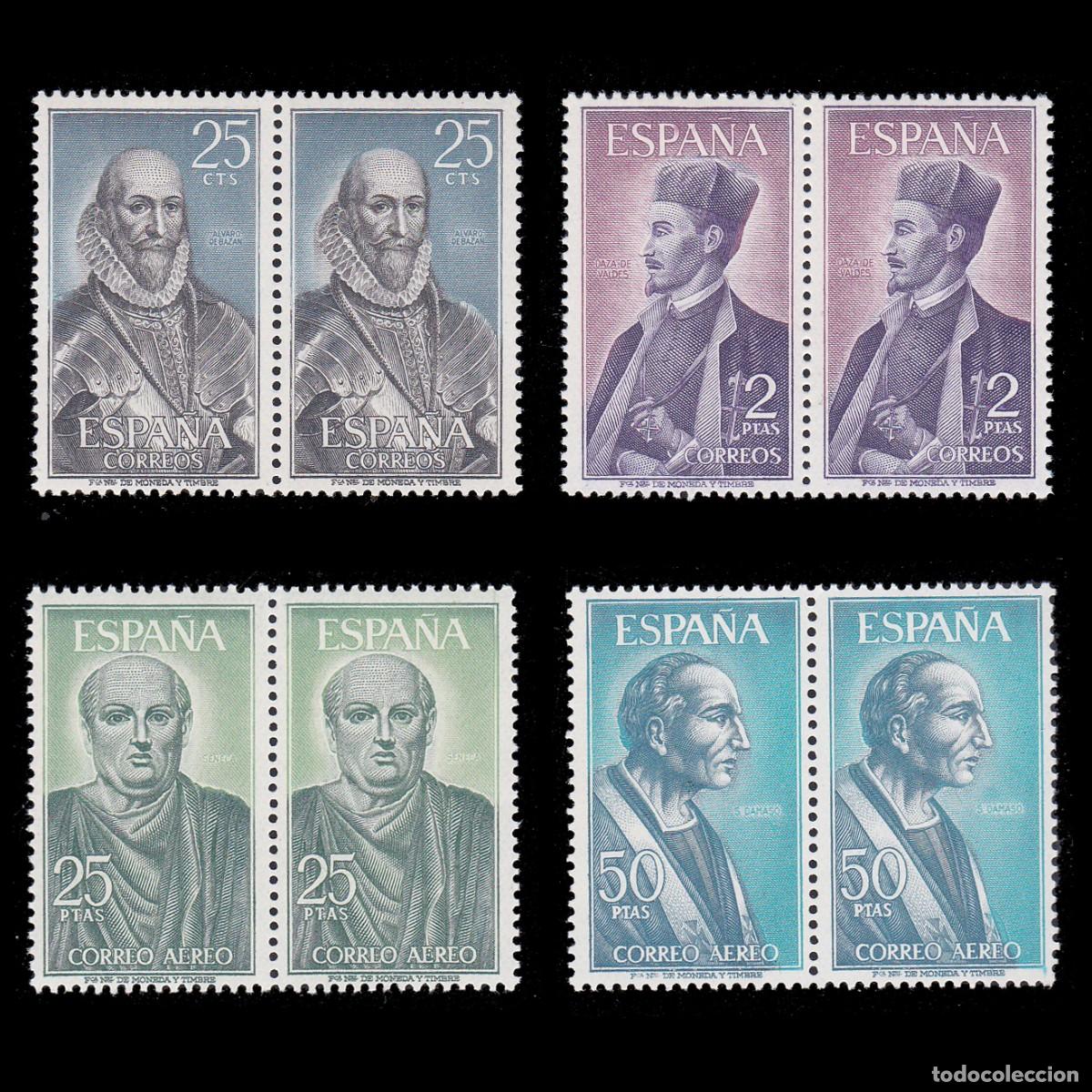 Sellos: PERSONAJES. 1966.BLQ2 Nuevo** Edifil 1705-1708 + Obsequio