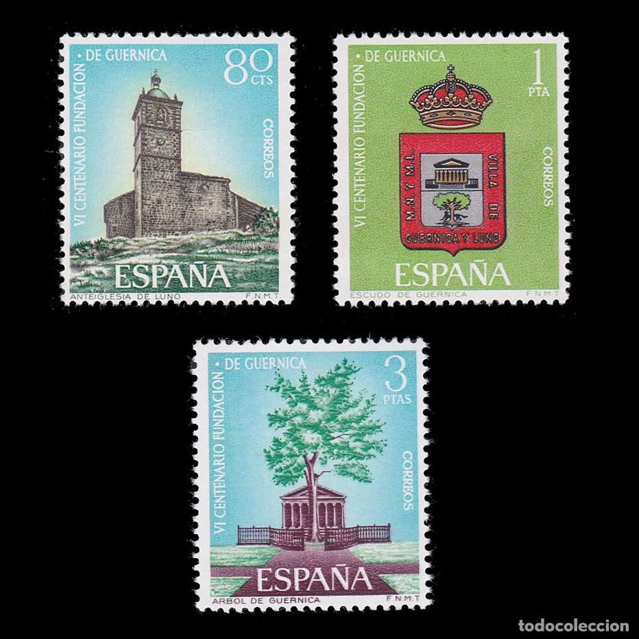 Sellos: Espa&ntilde;a.1966.GUERNICA.Serie Nuevo**.Edifil 1720-22 + OBSEQUIO