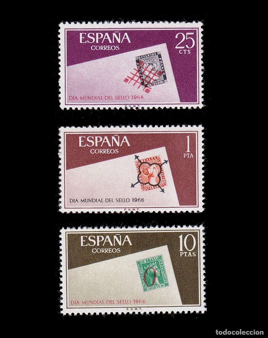 Sellos: Espa&ntilde;a. D&iacute;a Sello 1966. Nuevo**.Edifil 1723-25 + OBSEQUIO