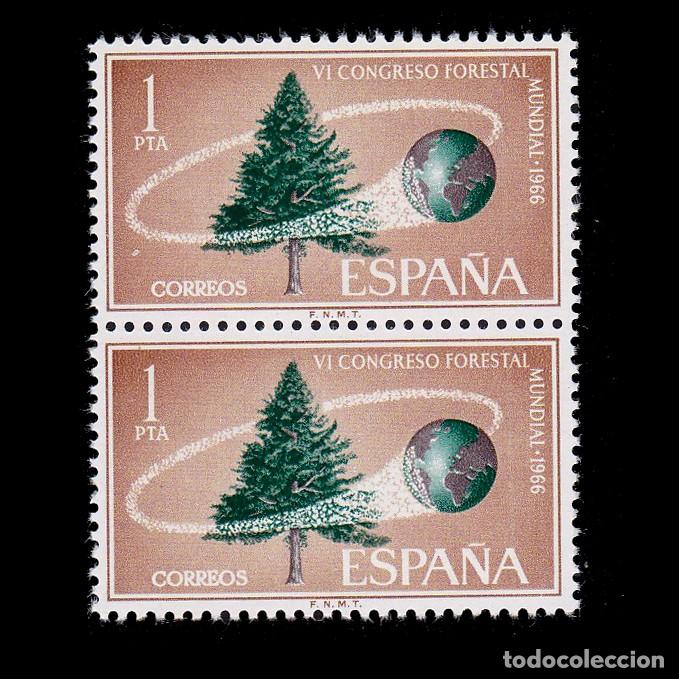 Sellos: Espa&ntilde;a. Congrs. Forestal 1966.BLQ2 Nuevo**.Edifil 1736 + OBSEQUIO