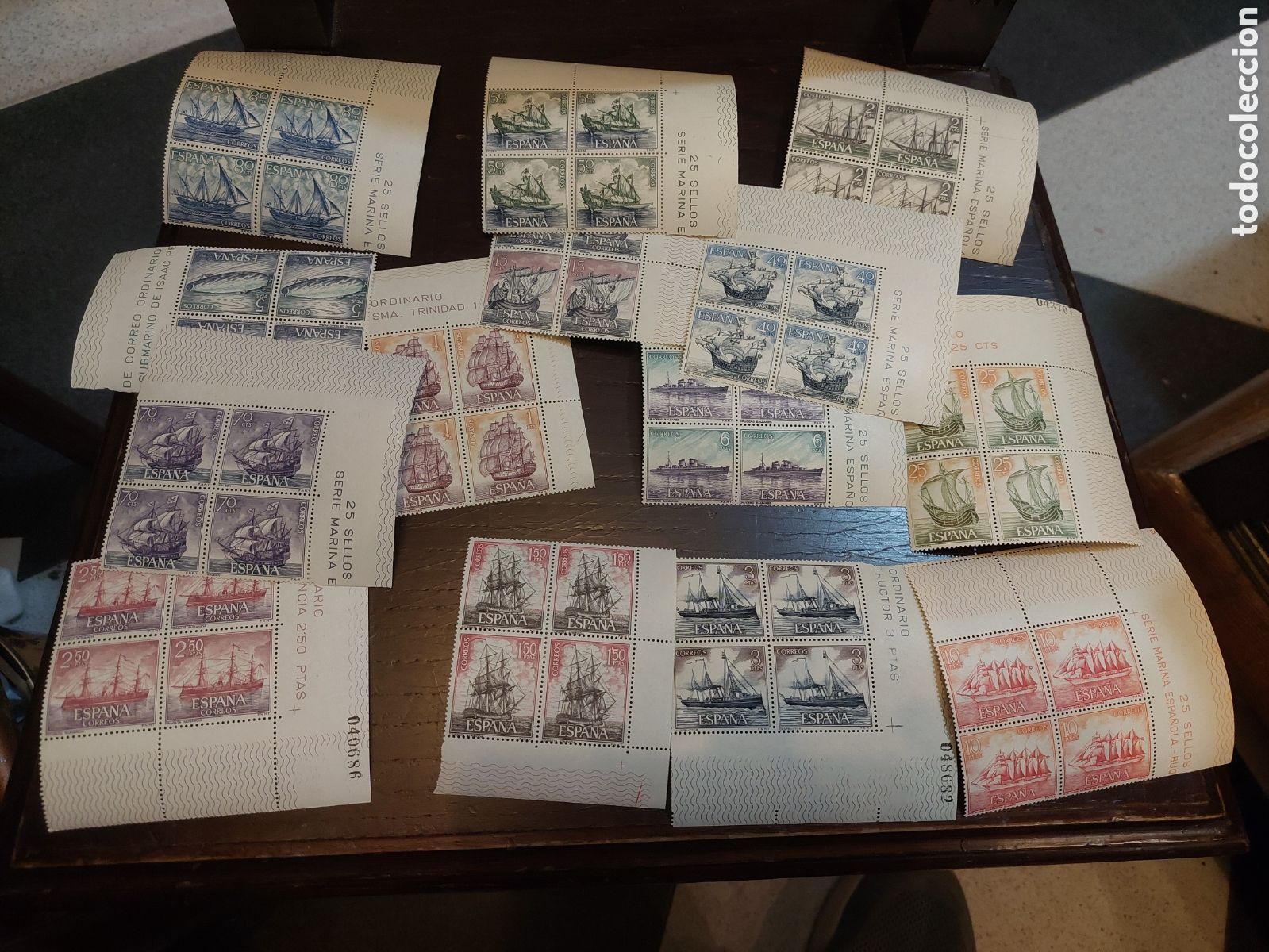 Sellos: 1964 BARCOS EPOCA MARINA ESPA&Ntilde;A BLOQUE CUATRO NUEVA EDIFIL 1599/1612
