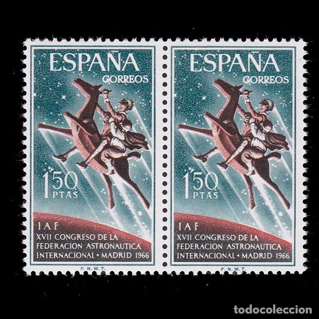 Sellos: Espa&ntilde;a. ASTRONA&Uacute;TICA. 1966. Blq2 Nuevo**.Edifil 1749 + OBSEQUIO