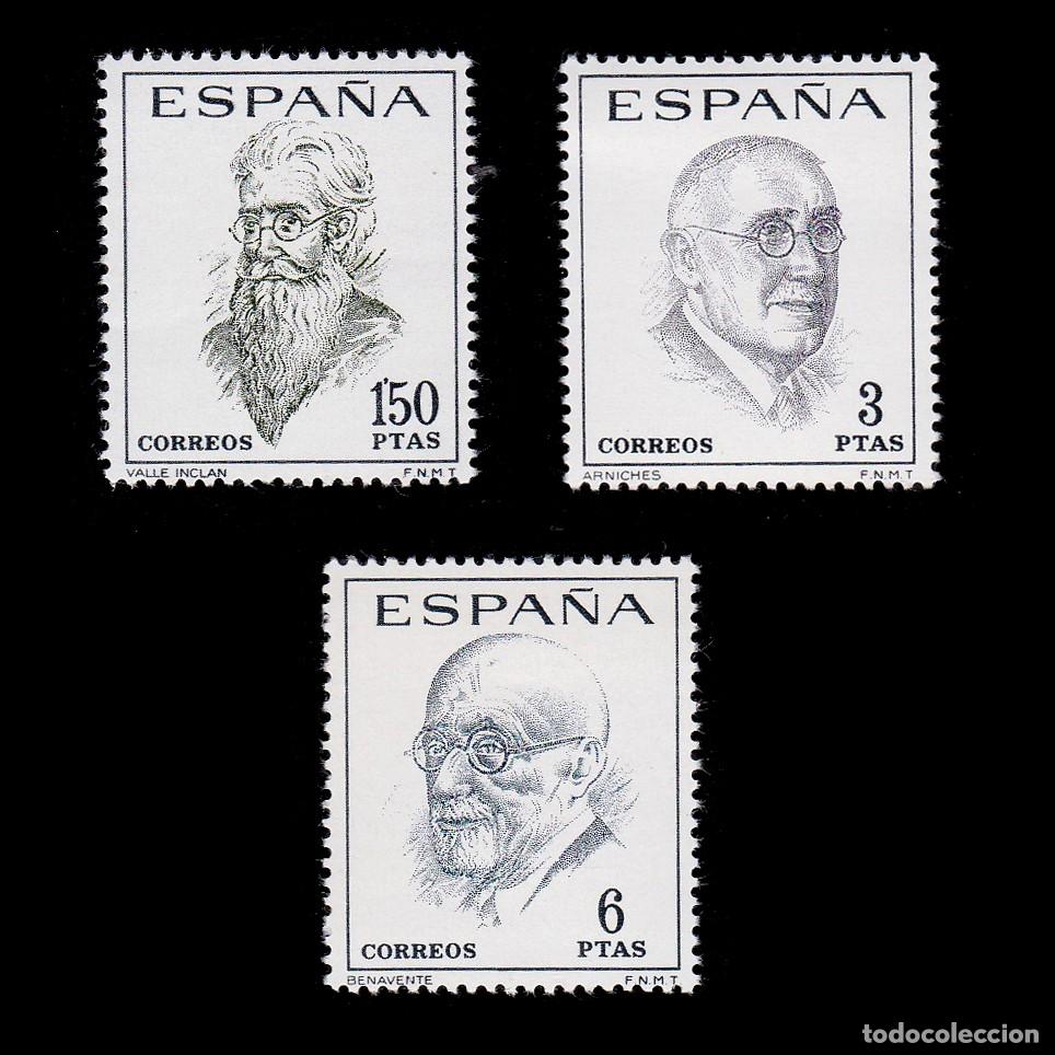 Sellos: LITERATOS ESPA&Ntilde;OLES. 1966.Nuevo**.Edifil 1758-1760 + OBSEQUIO