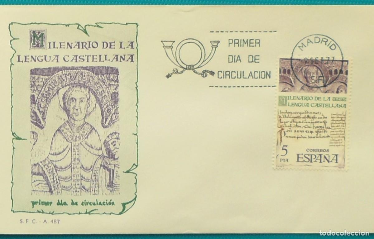 Sellos: 1977-ESPA&Ntilde;A-SPD-VER FOTO-N&ordm;2428-MILENARIO DE LA LENGUA CASTELLANA