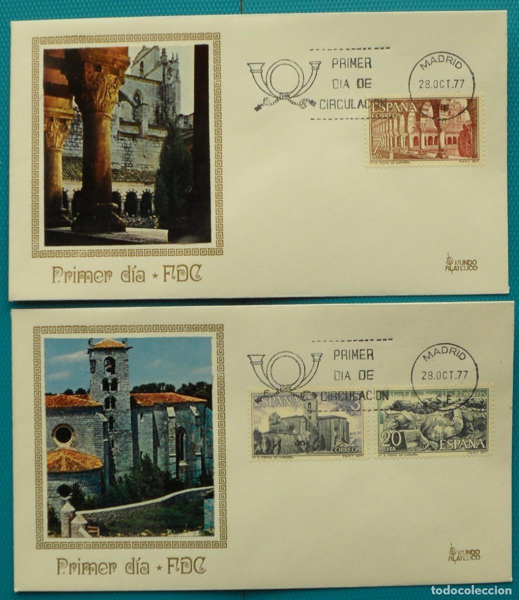 Sellos: 1977-ESPA&Ntilde;A-SPD-VER FOTO-N&ordm;2443/5-MONASTERIO DE SAN PEDRO DE CARDE&Ntilde;A