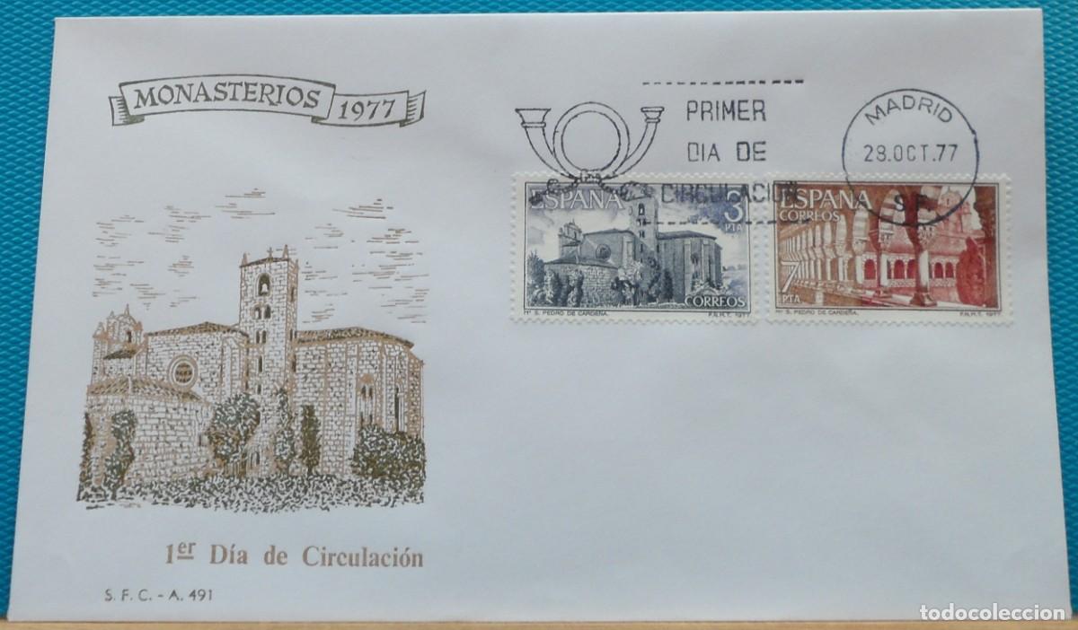 Sellos: 1977-ESPA&Ntilde;A-SPD-VER FOTO-N&ordm;2443/5-MONASTERIO DE SAN PEDRO DE CARDE&Ntilde;A