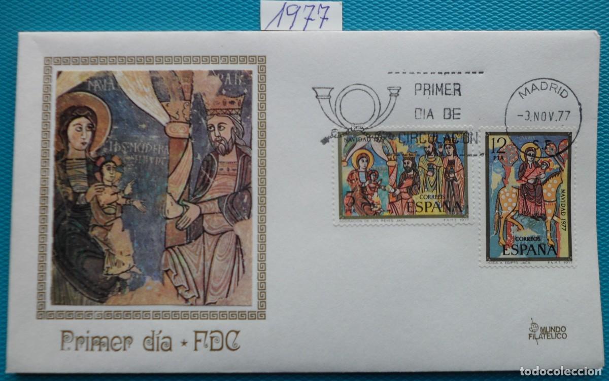Sellos: 1977-ESPA&Ntilde;A-SPD-VER FOTO-N&ordm;2446/7-NAVIDAD