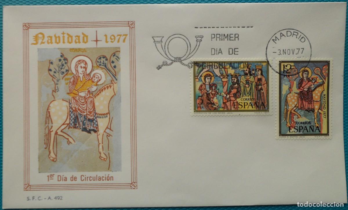 Sellos: 1977-ESPA&Ntilde;A-SPD-VER FOTO-N&ordm;2446/7-NAVIDAD