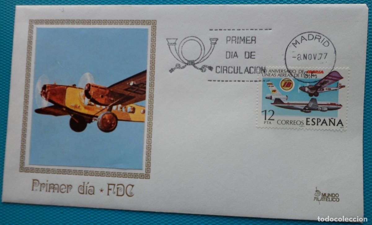 Sellos: 1977-ESPA&Ntilde;A-SPD-VER FOTO-N&ordm;2448-L CENTENARIO DE IBERIA