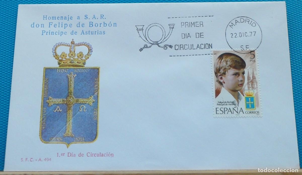 Sellos: 1977-ESPA&Ntilde;A-SPD-VER FOTO-N&ordm;2449-FELIPE DE BORBON,PRINCIPE DE ASTURIAS