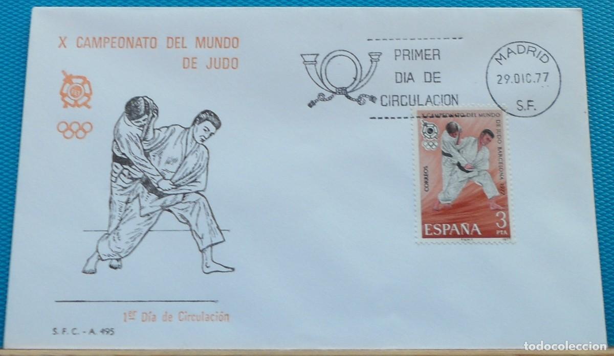 Sellos: 1977-ESPA&Ntilde;A-SPD-VER FOTO-N&ordm;2450-X CAMPEONATO DEL MUNDO DE JUDO