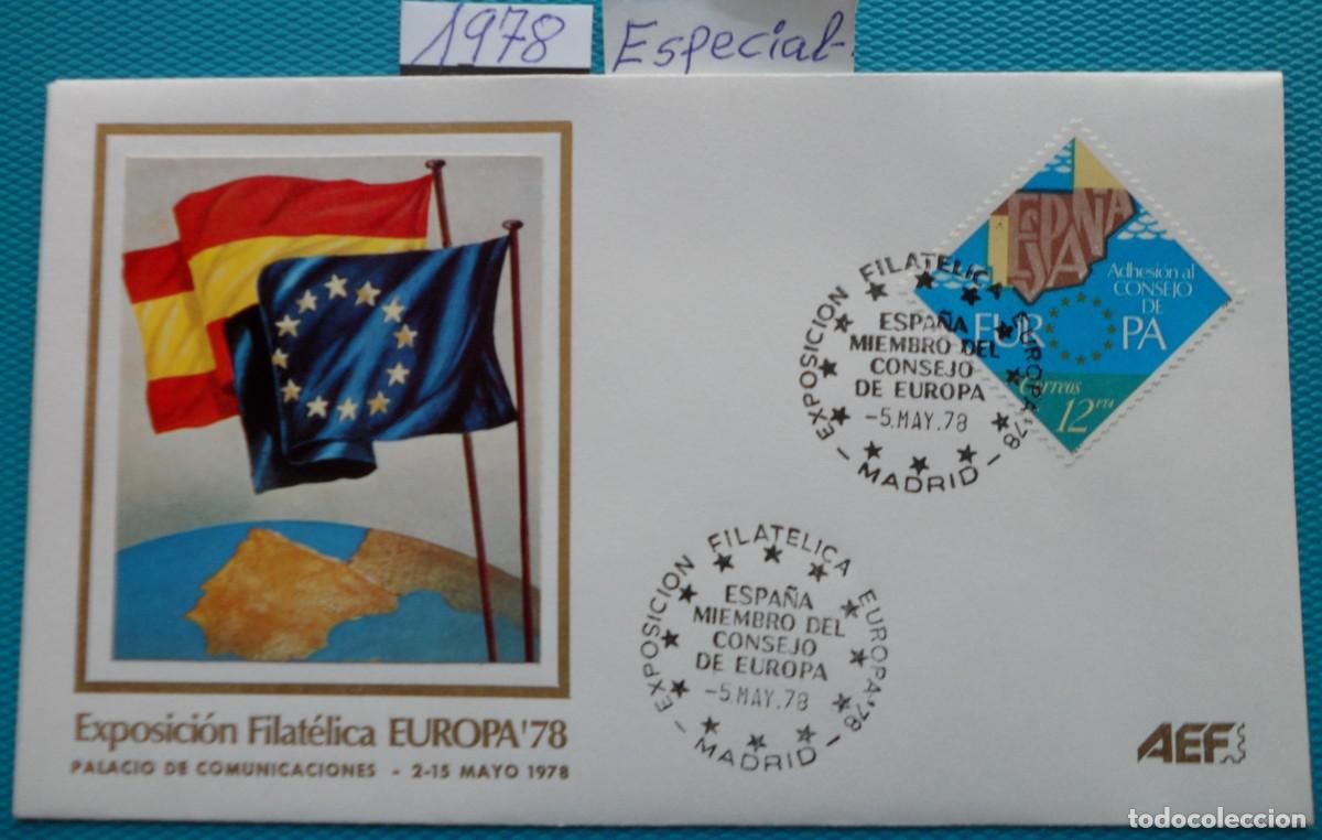 Sellos: 1978-ESPA&Ntilde;A-SPD-VER FOTO-N&ordm;2476-ADHESION DE ESPA&Ntilde;A AL CONSEJO DE EUROPA