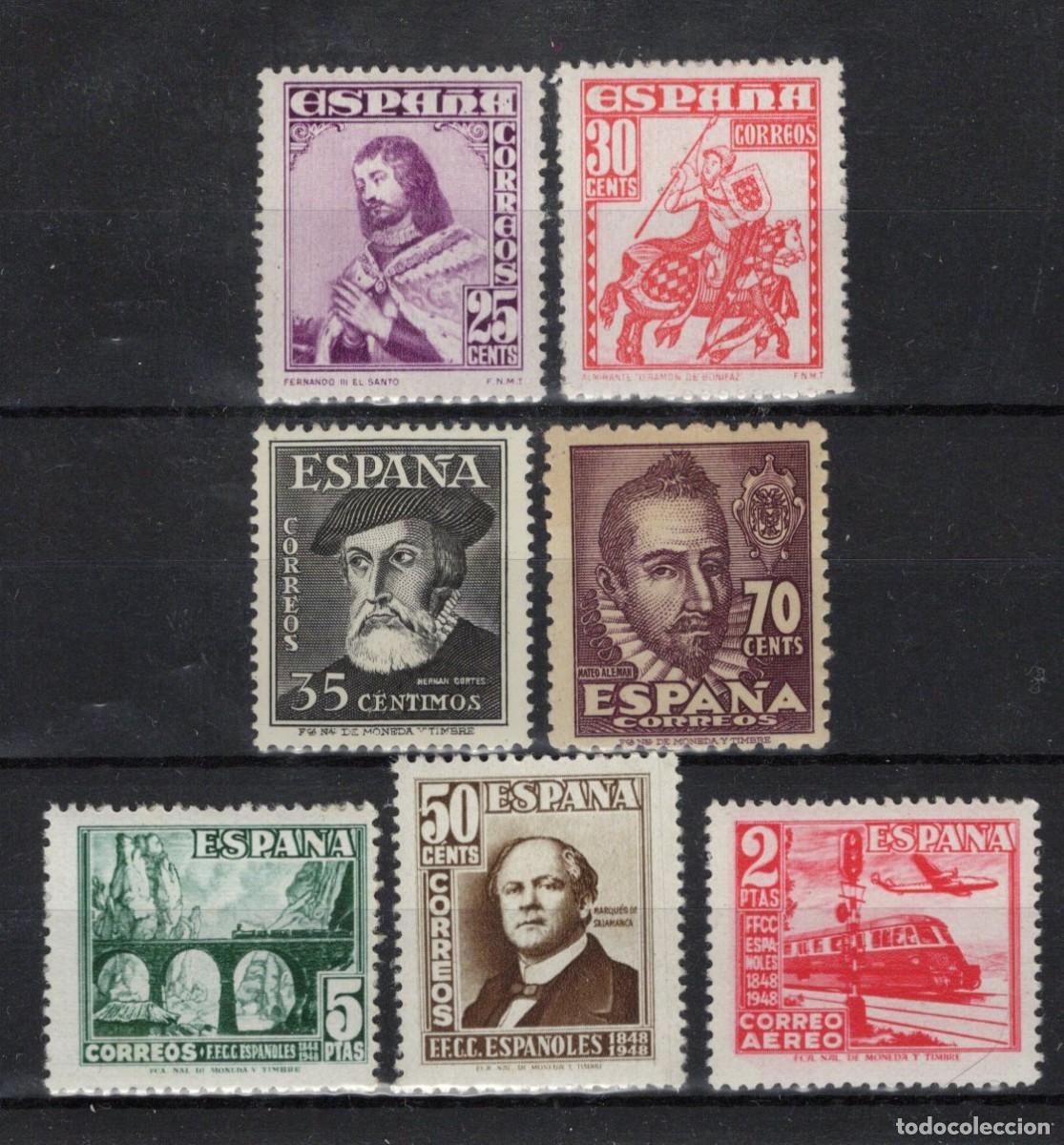 Sellos: Sellos Espa&ntilde;a a&ntilde;o 1948 EDIFIL 1033/1039** sellos originales en nuevo SERIE COMPLETA v.c. 19.15 &euro;