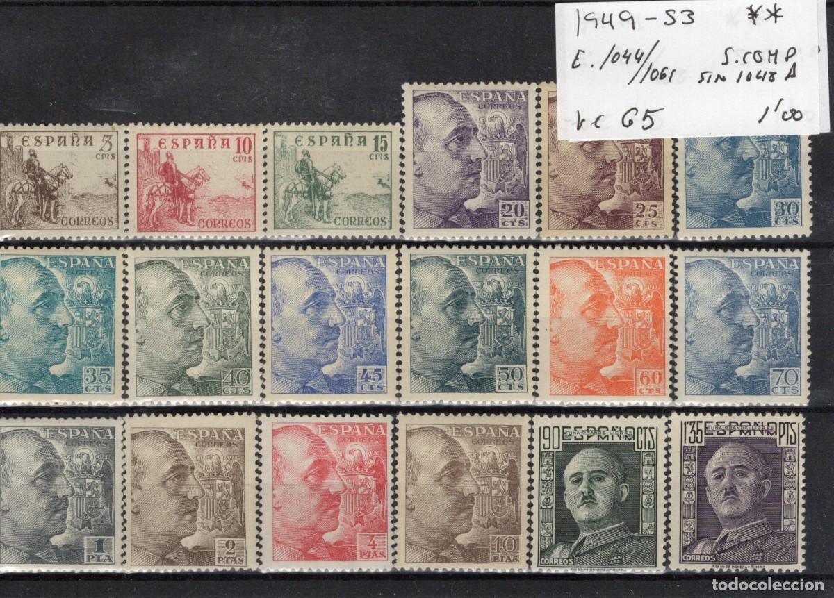 Sellos: Sellos Espa&ntilde;a a&ntilde;o 1949/53 EDIFIL 1044/1061** sellos originales en nuevo SERIE COMPLETA sin 1048A