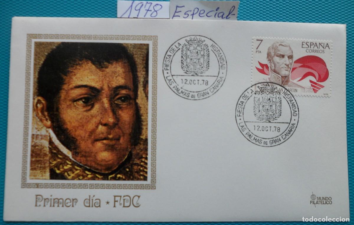 Sellos: 1978-ESPA&Ntilde;A-SPD-VER FOTO-N&ordm;2489/90-AMERICA-ESPA&Ntilde;A-FECHA LAS PALMAS DE GRAN CANARIA