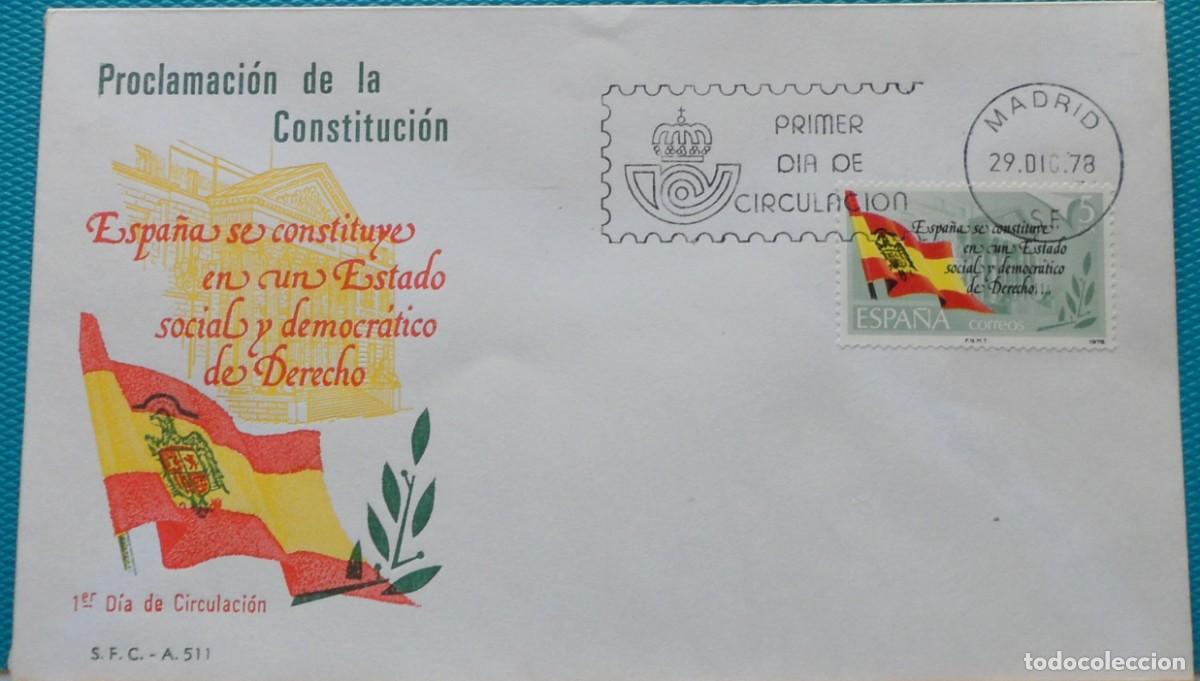 Sellos: 1978-ESPA&Ntilde;A-SPD-VER FOTO-N&ordm;2507-PROCLAMACION DE LA CONSTITUCION ESPA&Ntilde;OLA
