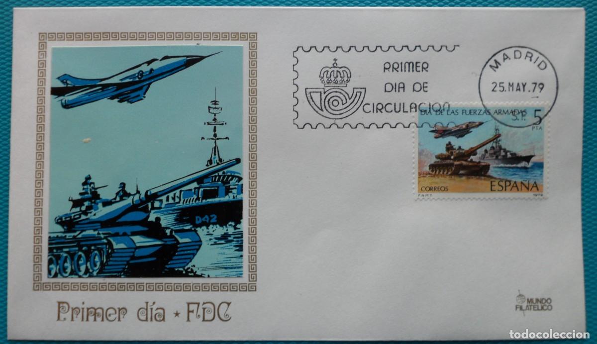 Sellos: 1979-ESPA&Ntilde;A-SPD-VER FOTO-N&ordm;2525-DIA DE LAS FUERZAS ARMADAS