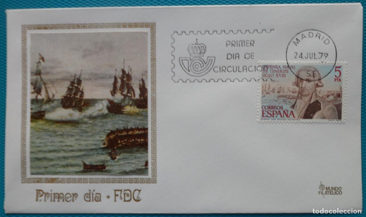 Sellos: 1979-ESPA&Ntilde;A-SPD-VER FOTO-N&ordm;2536-DEFENSA NAVAL DE TENERIFE,SIGLO XVIII