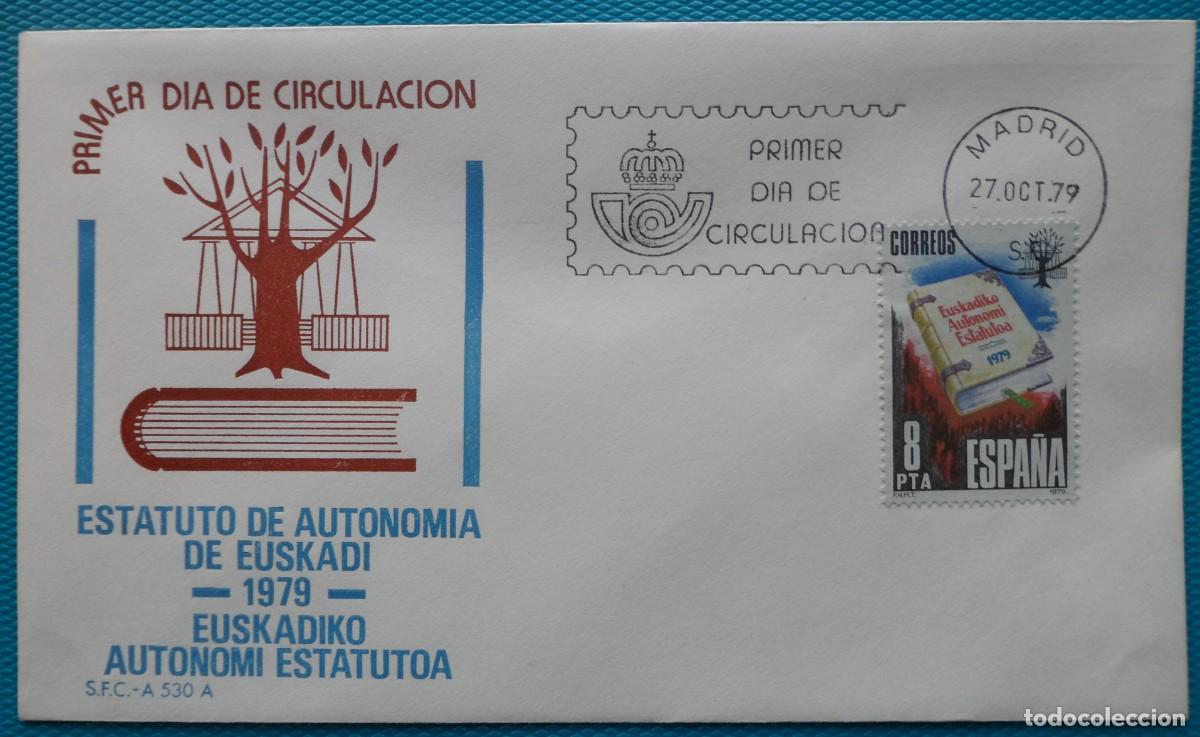 Sellos: 1979-ESPA&Ntilde;A-SPD-VER FOTO-N&ordm;2547-ESTATUTO DE AUTONOMIA DE EUSKADI