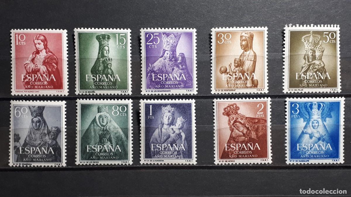 Sellos: ESPA&Ntilde;A. A&Ntilde;O 1954. *. Edifil 1133/41