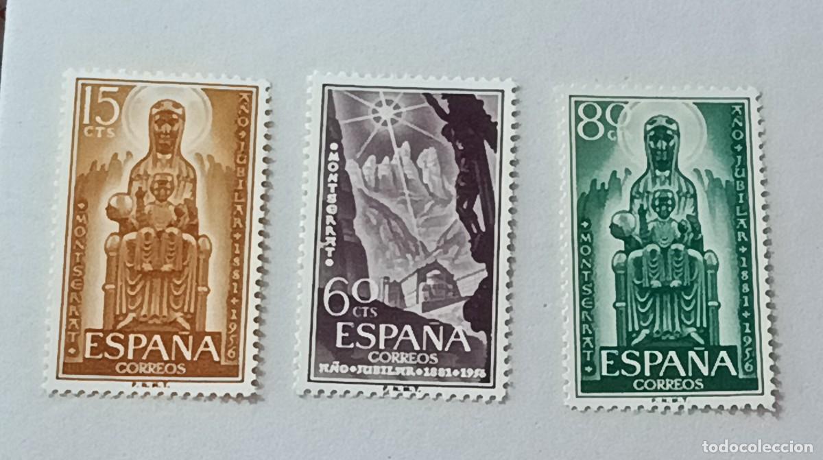 Sellos: Sellos Espa&ntilde;a 1956, A&ntilde;o Jubilar de Montserrat. edifil 1192/1194