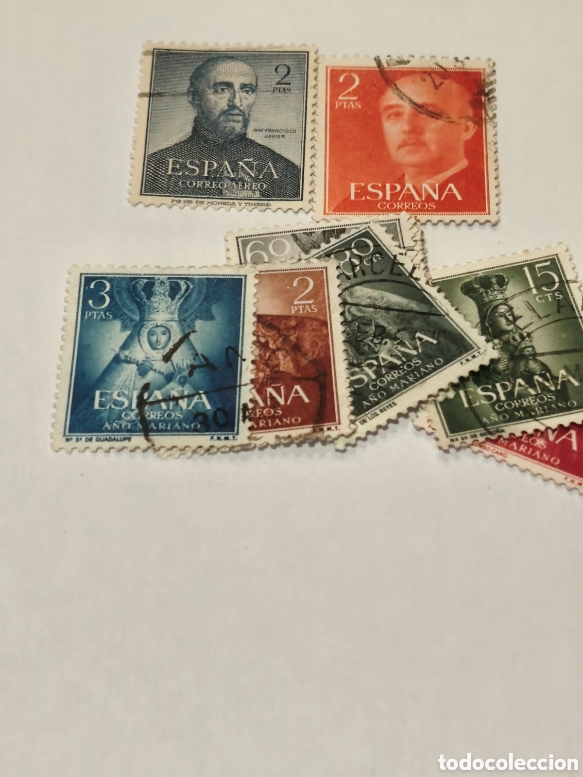Sellos: 3 series usadas 2 centenario bonitas franco solo el 2 ptas rojo ver imagenes