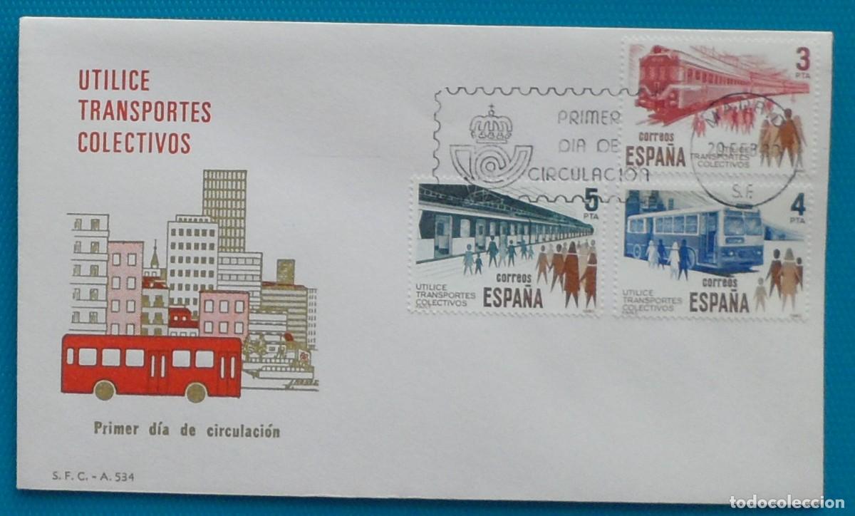 Sellos: 1980-ESPA&Ntilde;A-SPD-VER FOTO-N&ordm;2560/2-UTILICE TRANSPORTES COLECTIVOS