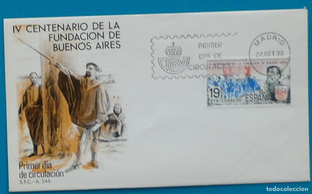 Sellos: 1980-ESPA&Ntilde;A-SPD-VER FOTO-N&ordm;2584-IV CENTENARIO DE LA FUNDACION DE BUENOS AIRES