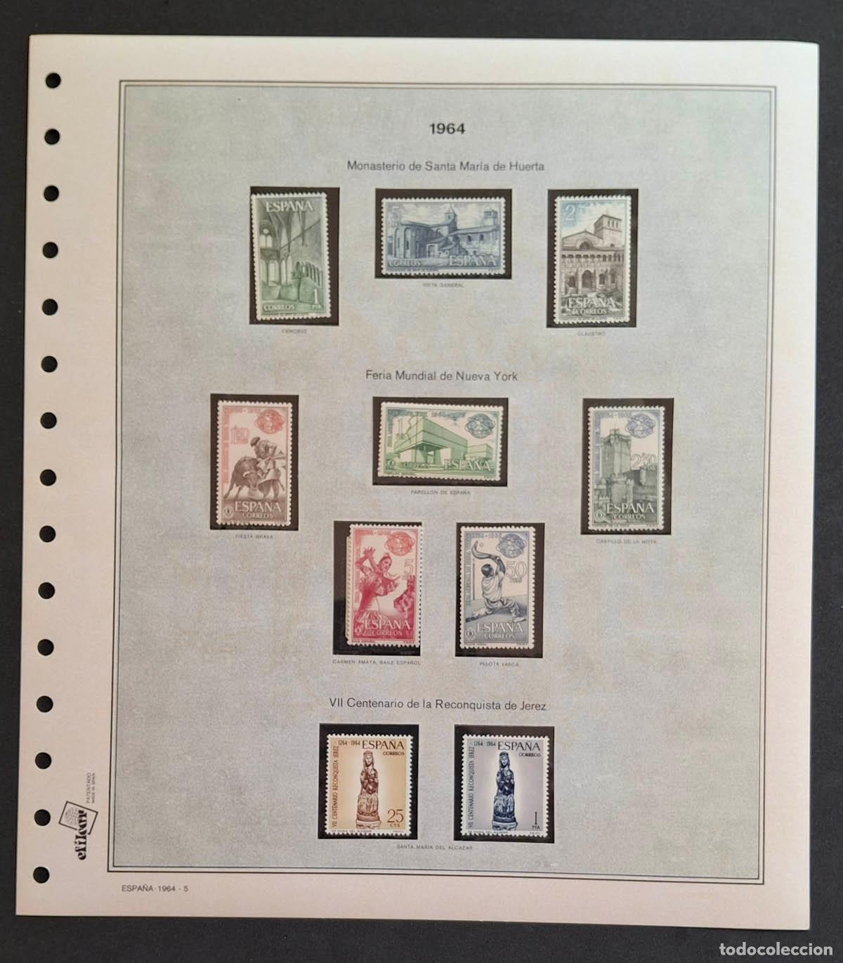 Sellos: 1964, hoja Efilcar con sellos nuevos MNH **