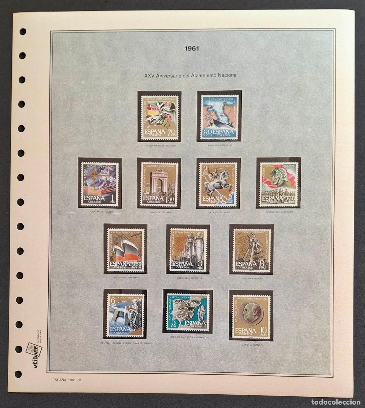 Sellos: 1961, hoja Efilcar con sellos nuevos MNH **