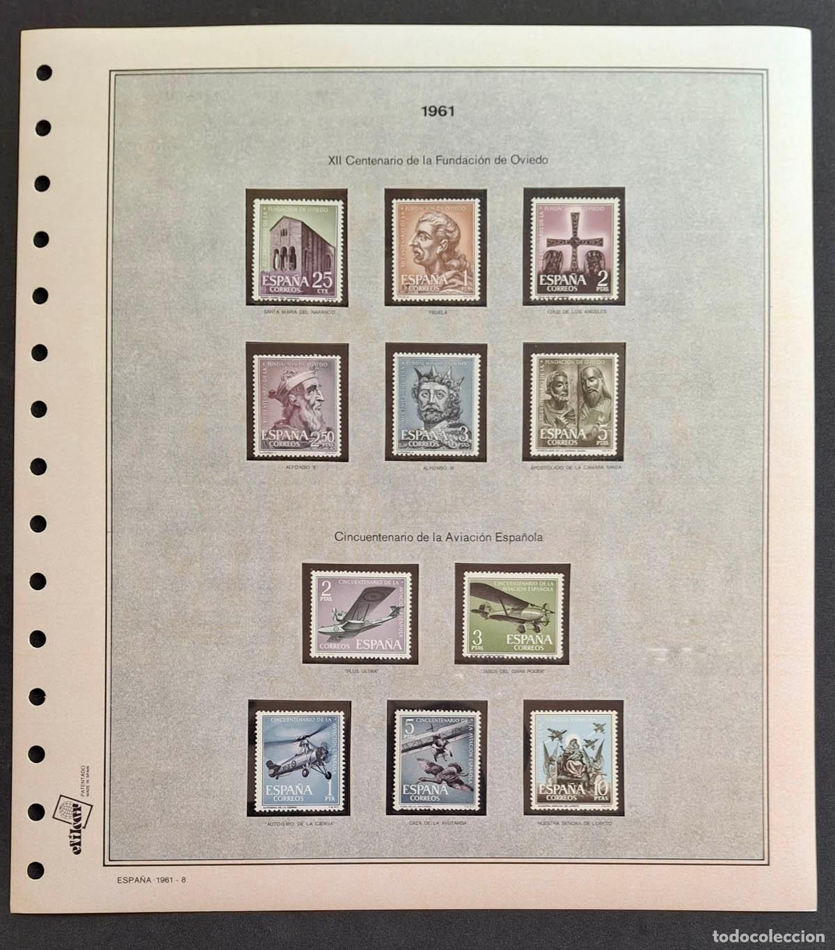 Sellos: 1961, hoja Efilcar con sellos nuevos MNH **