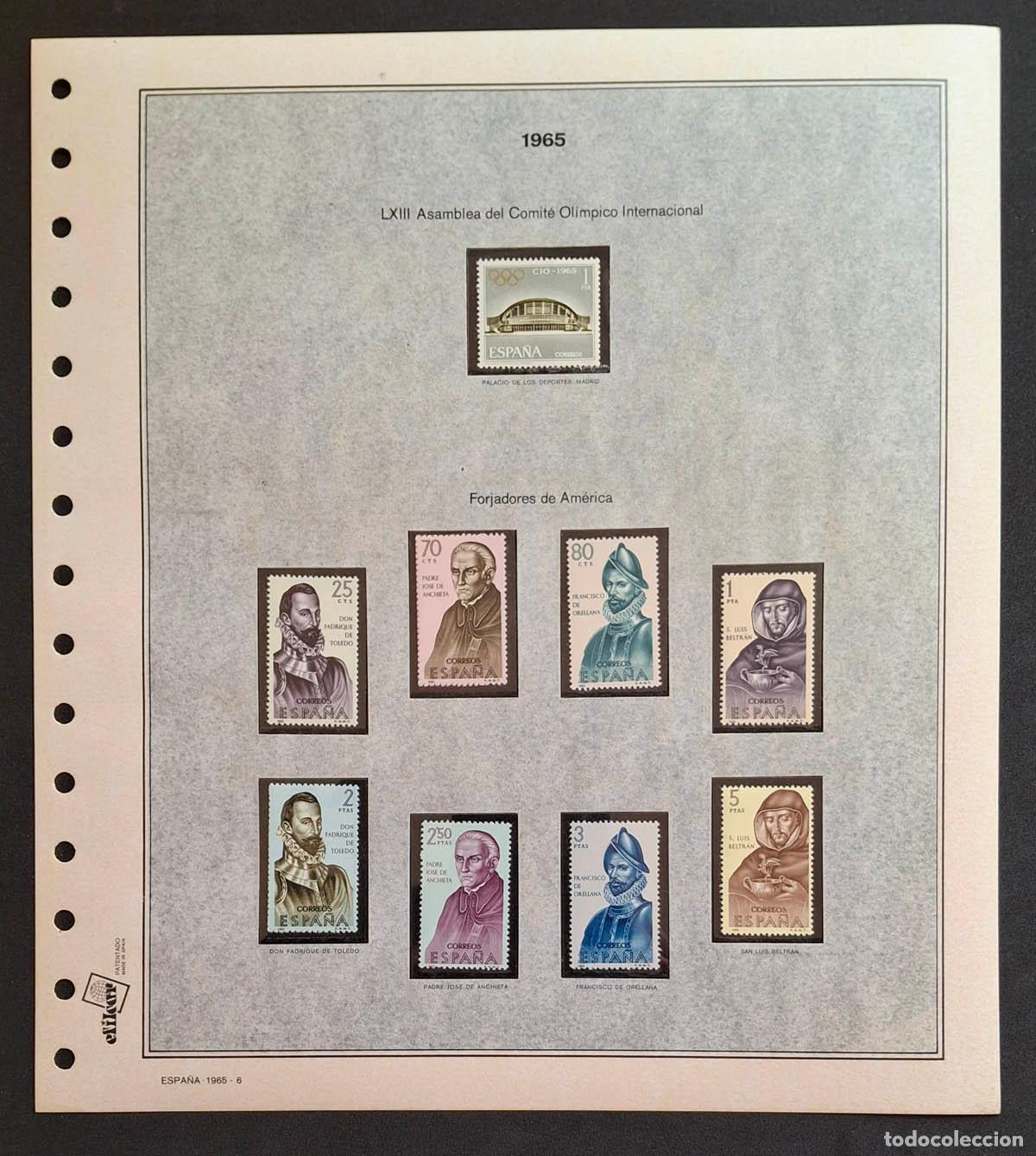 Sellos: 1965, hoja Efilcar con sellos nuevos MNH **