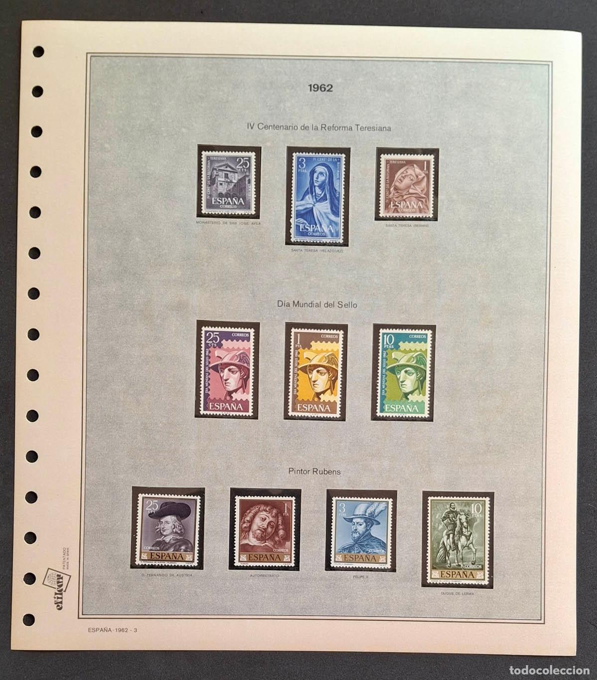 Sellos: 1962, hoja Efilcar con sellos nuevos MNH **