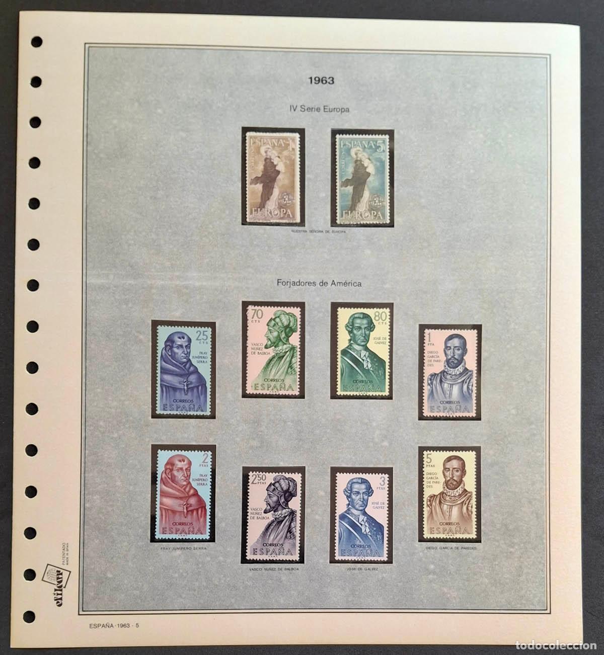 Sellos: 1963, hoja Efilcar con sellos nuevos MNH **