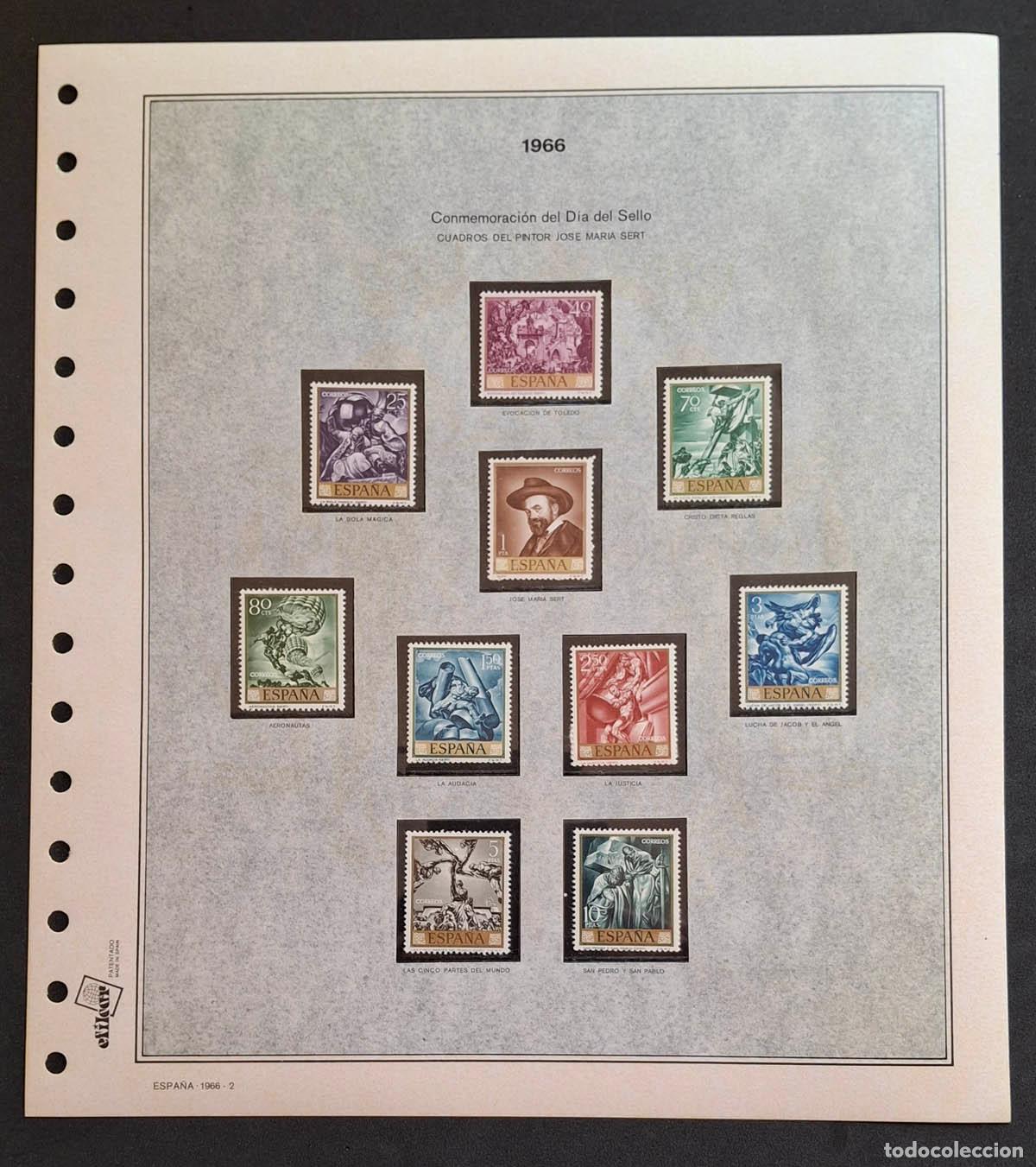 Sellos: 1966, hoja Efilcar con sellos nuevos MNH **