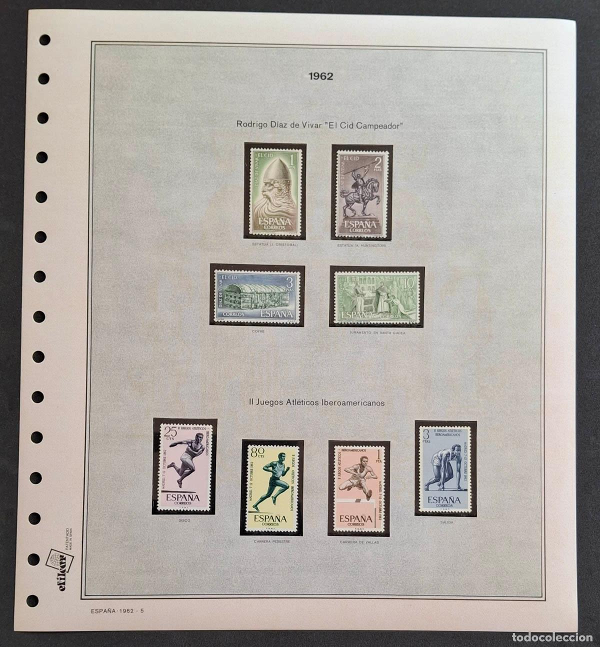 Sellos: 1962, hoja Efilcar con sellos nuevos MNH **