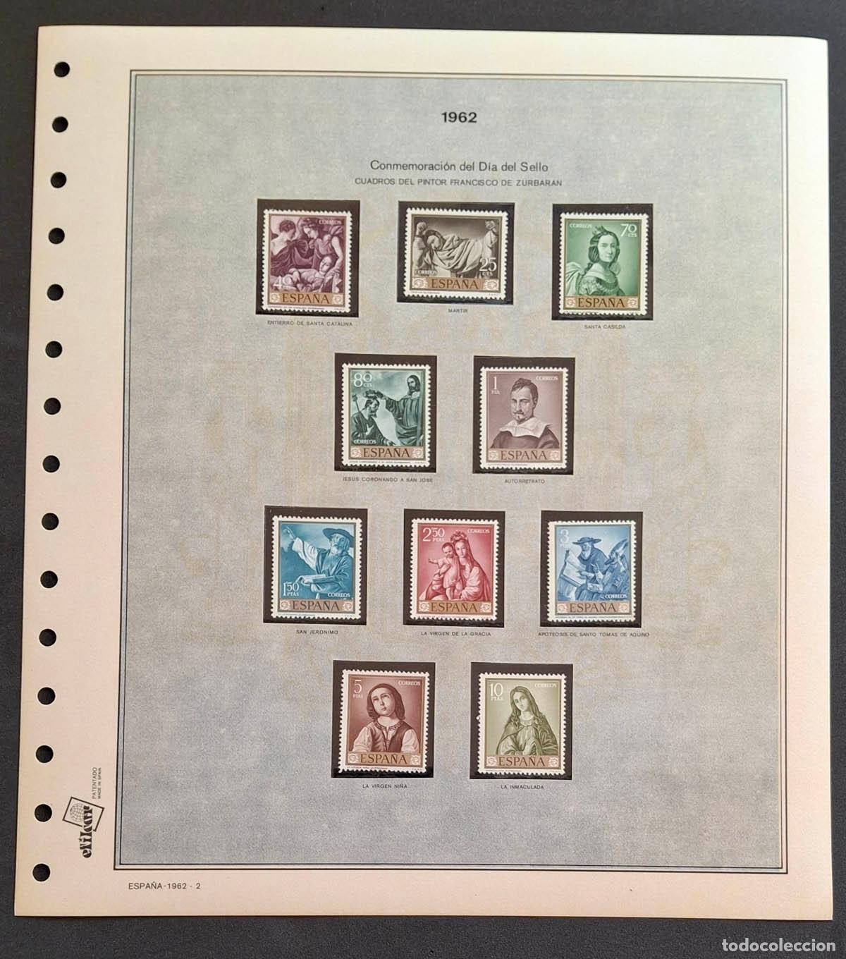 Sellos: 1962, hoja Efilcar con sellos nuevos MNH **