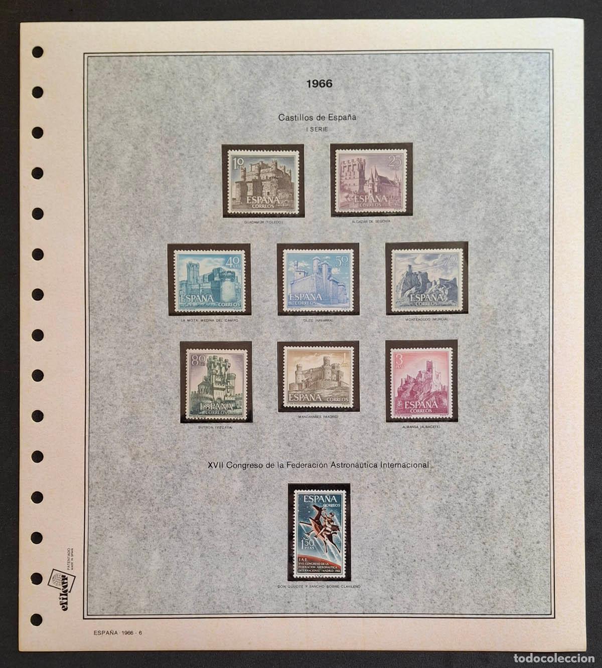 Sellos: 1966, hoja Efilcar con sellos nuevos MNH **