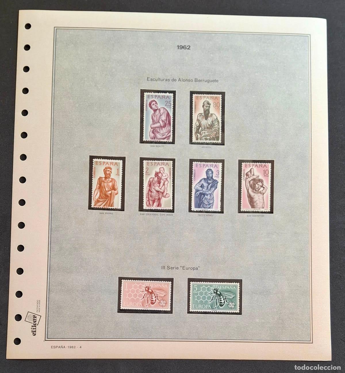 Sellos: 1962, hoja Efilcar con sellos nuevos MNH **