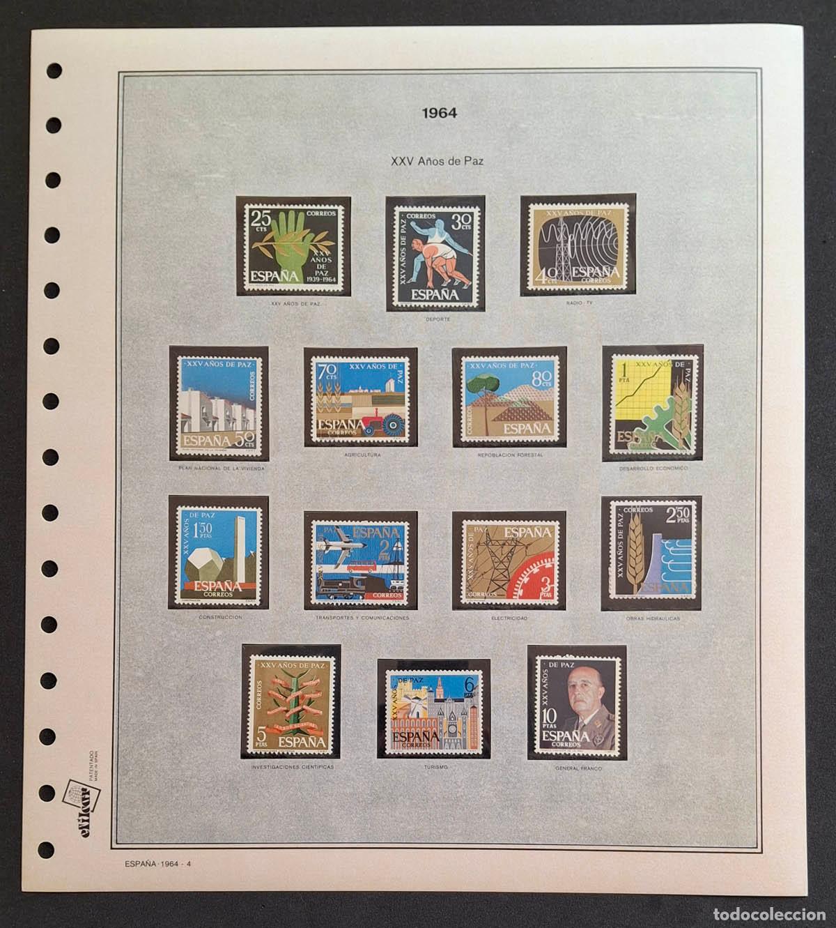 Sellos: 1964, hoja Efilcar con sellos nuevos MNH **
