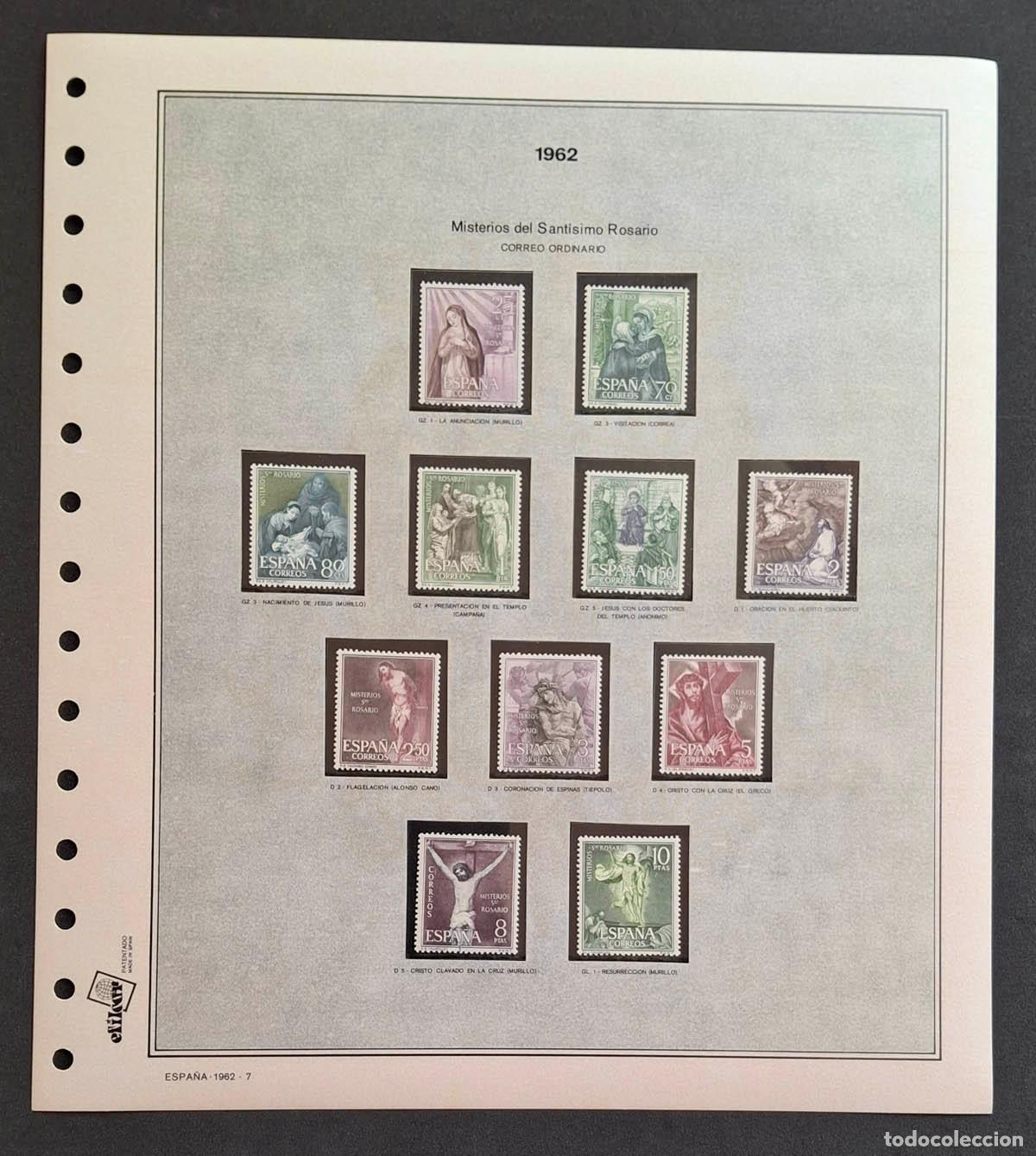 Sellos: 1962, hoja Efilcar con sellos nuevos MNH **
