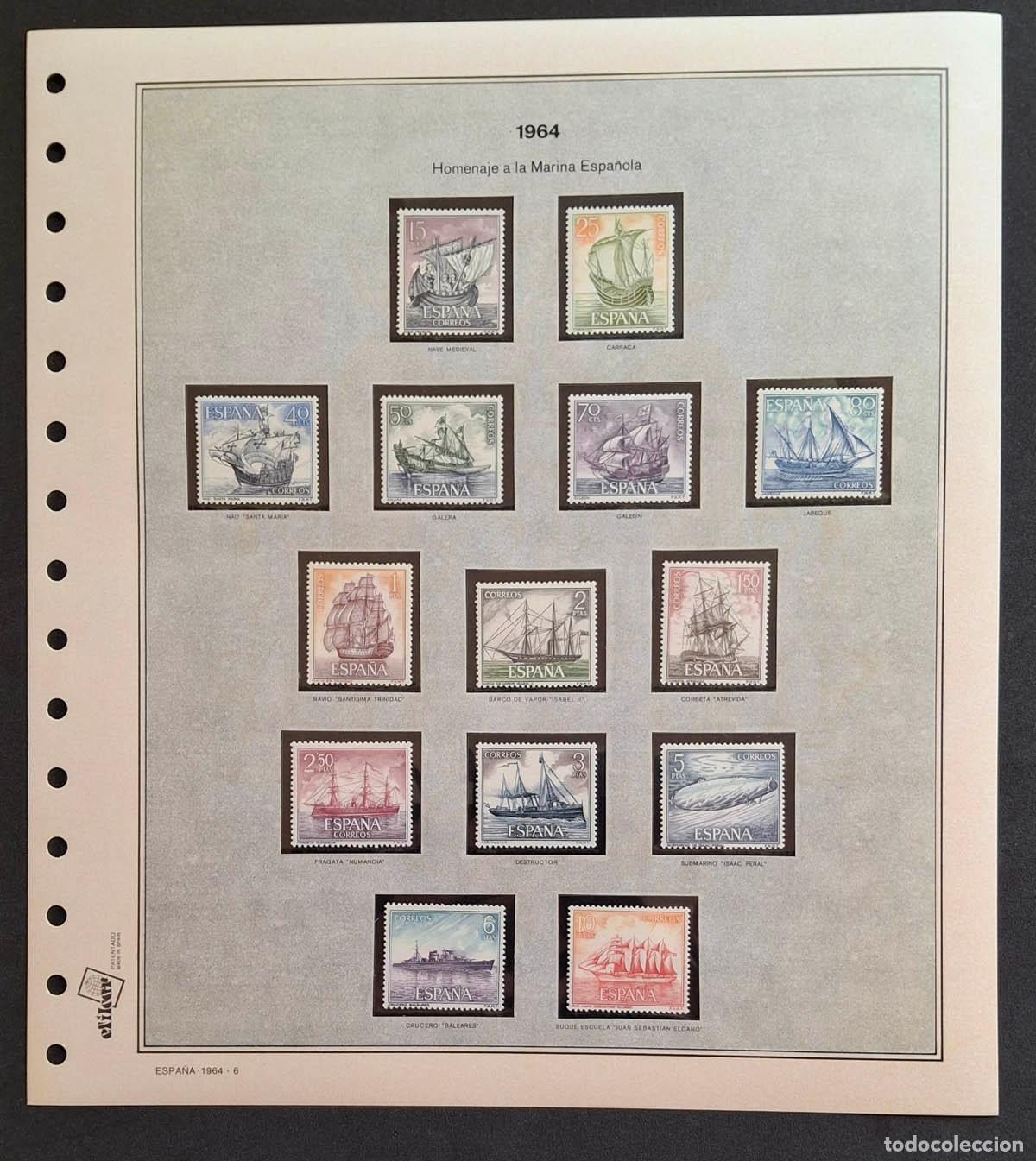 Sellos: 1964, hoja Efilcar con sellos nuevos MNH **