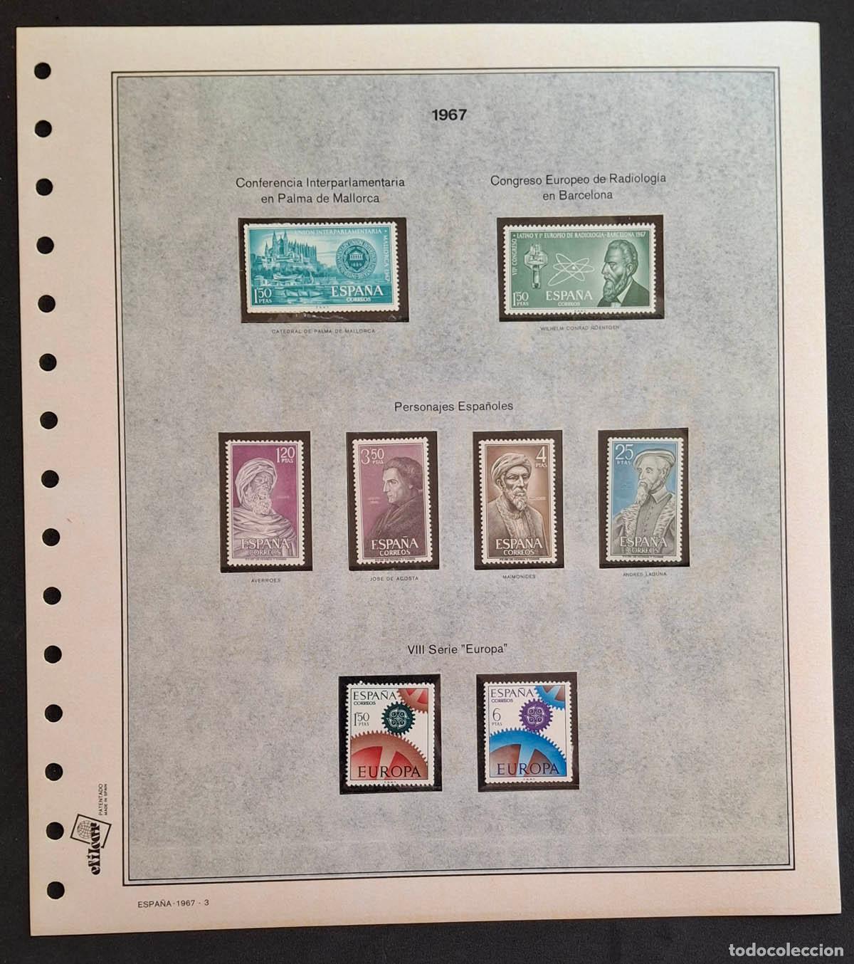 Sellos: 1967, hoja Efilcar con sellos nuevos MNH **