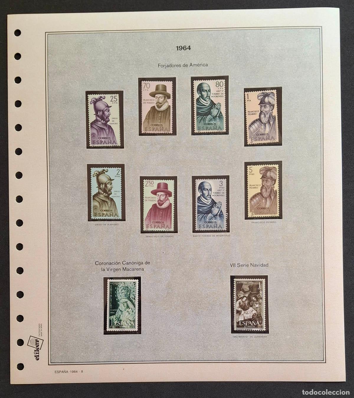 Sellos: 1964, hoja Efilcar con sellos nuevos MNH **